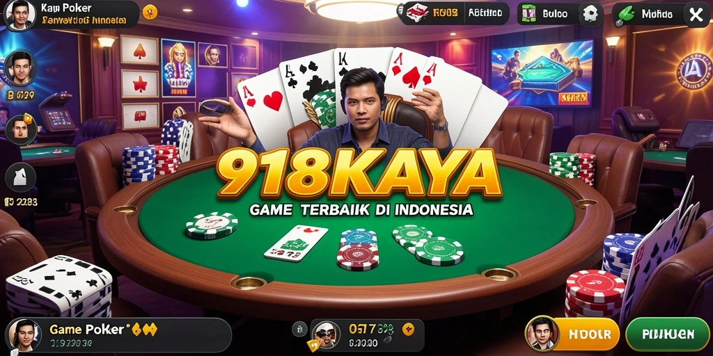 Tampilan gameplay seru Poker di 918KAYA.