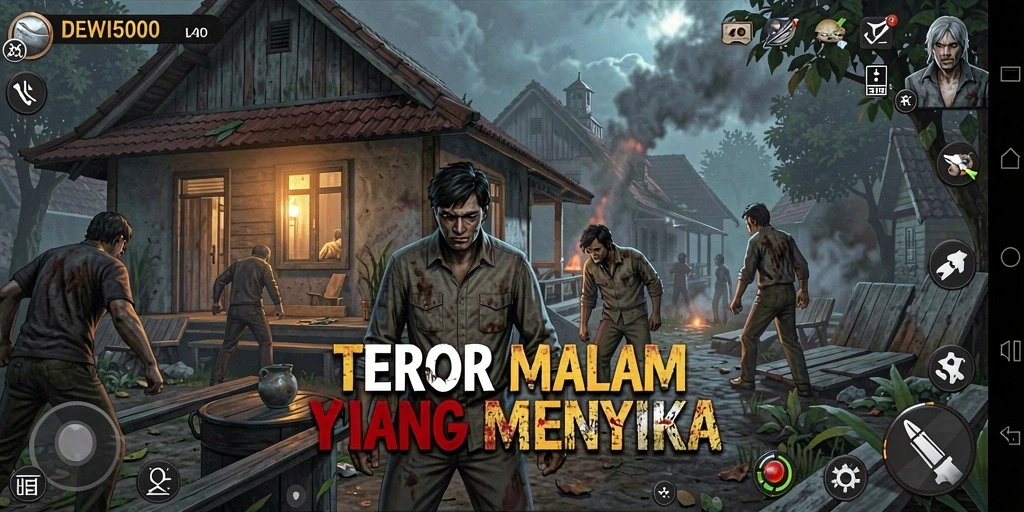 Gameplay menakutkan DEWI5000 dengan suasana mencekam.