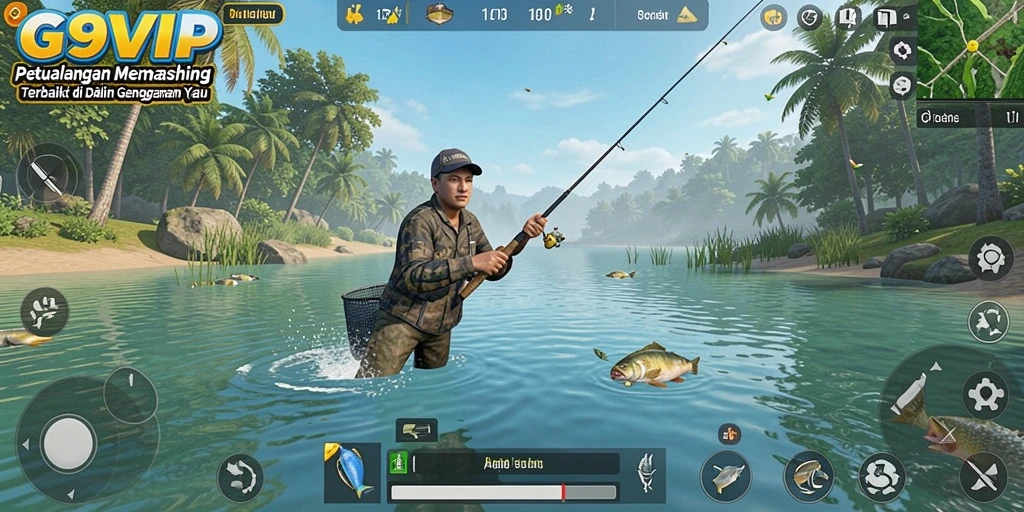 Tangkapan ikan besar dan grafis memancing yang memukau.