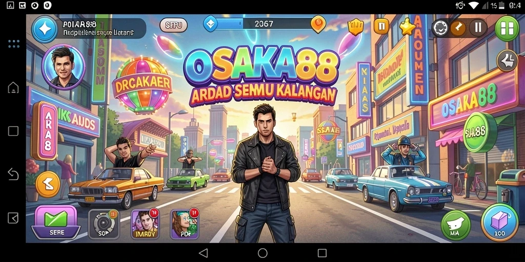 Tampilan gameplay seru OSAKA88 dengan karakter unik dan level menantang.