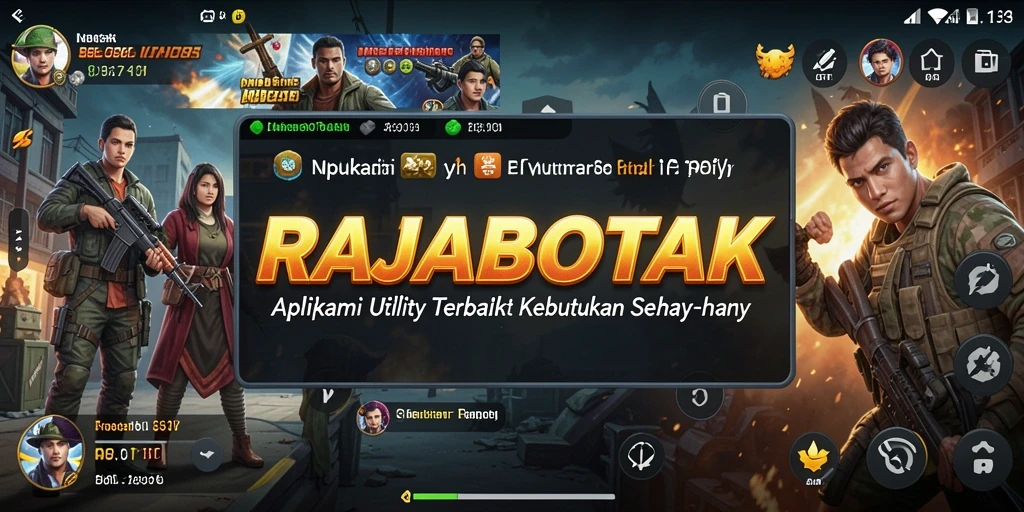 Tampilan antarmuka RAJABOTAK yang menarik dan fungsional.