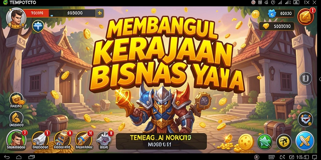 Gameplay TEMPOTOTO dengan grafis menarik dan strategi bisnis.