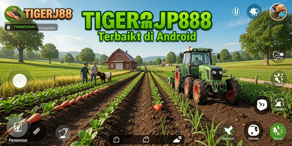Tangkapan layar TIGERJP88 dengan gameplay seru bertani.