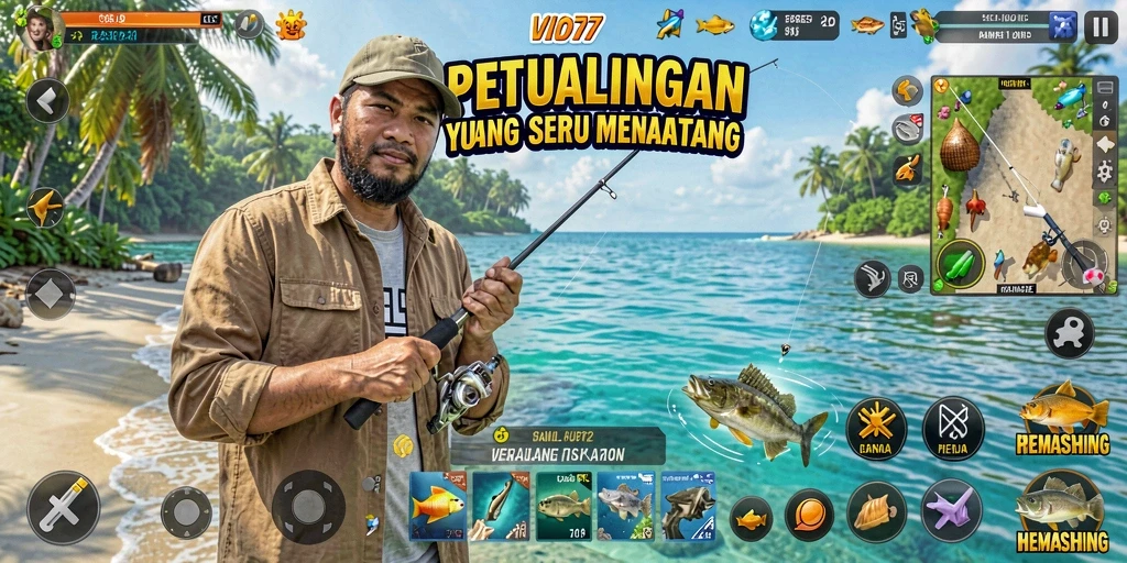 Tangkapan ikan yang spektakuler dalam gameplay VIO77.
